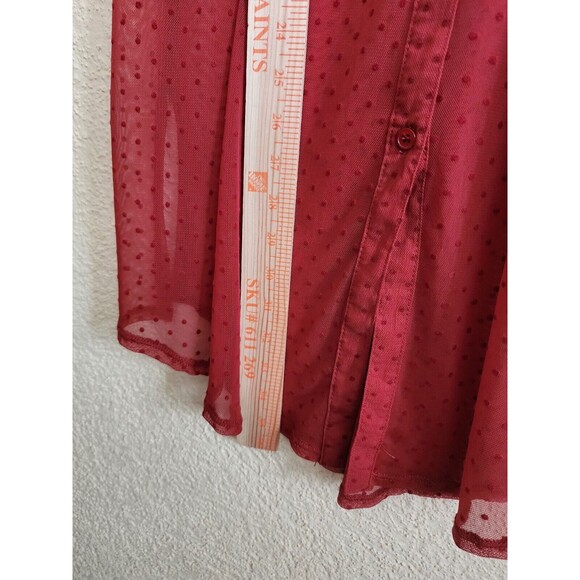 Anthropologie Sleeveless Sheer Tunic Top S Mesh embroidered Valentines - Picture 8 of 10